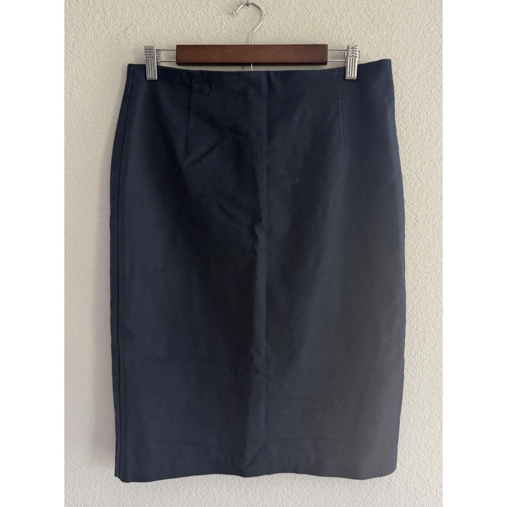 Boden Women's Elegant Navy Lined Pencil Skirt Sz 12 Work, Chic, Classic